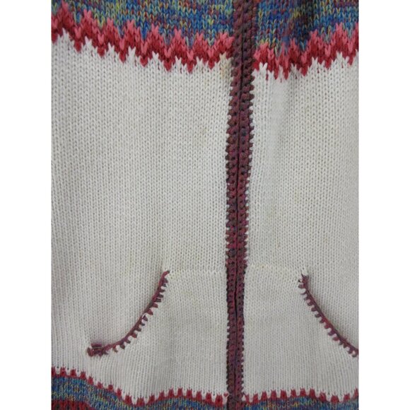 VINTAGE The Sweater Venture Medium Wool Cardigan Nordic Fair Isle * - Picture 4 of 12